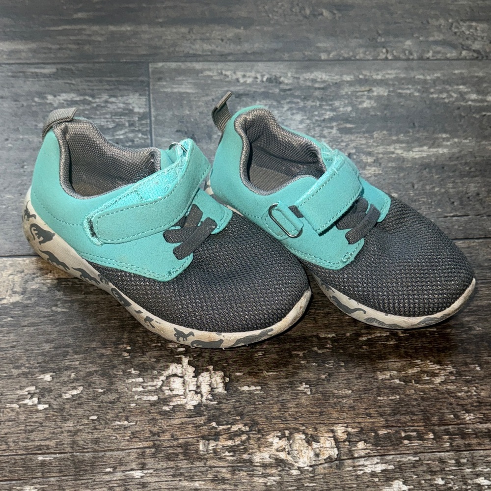 Fabkids Teal and Gray Kids Sneakers